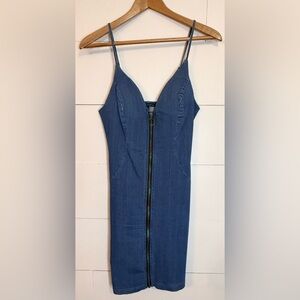 Haute Monde Blue Denim Mini Dress Size S